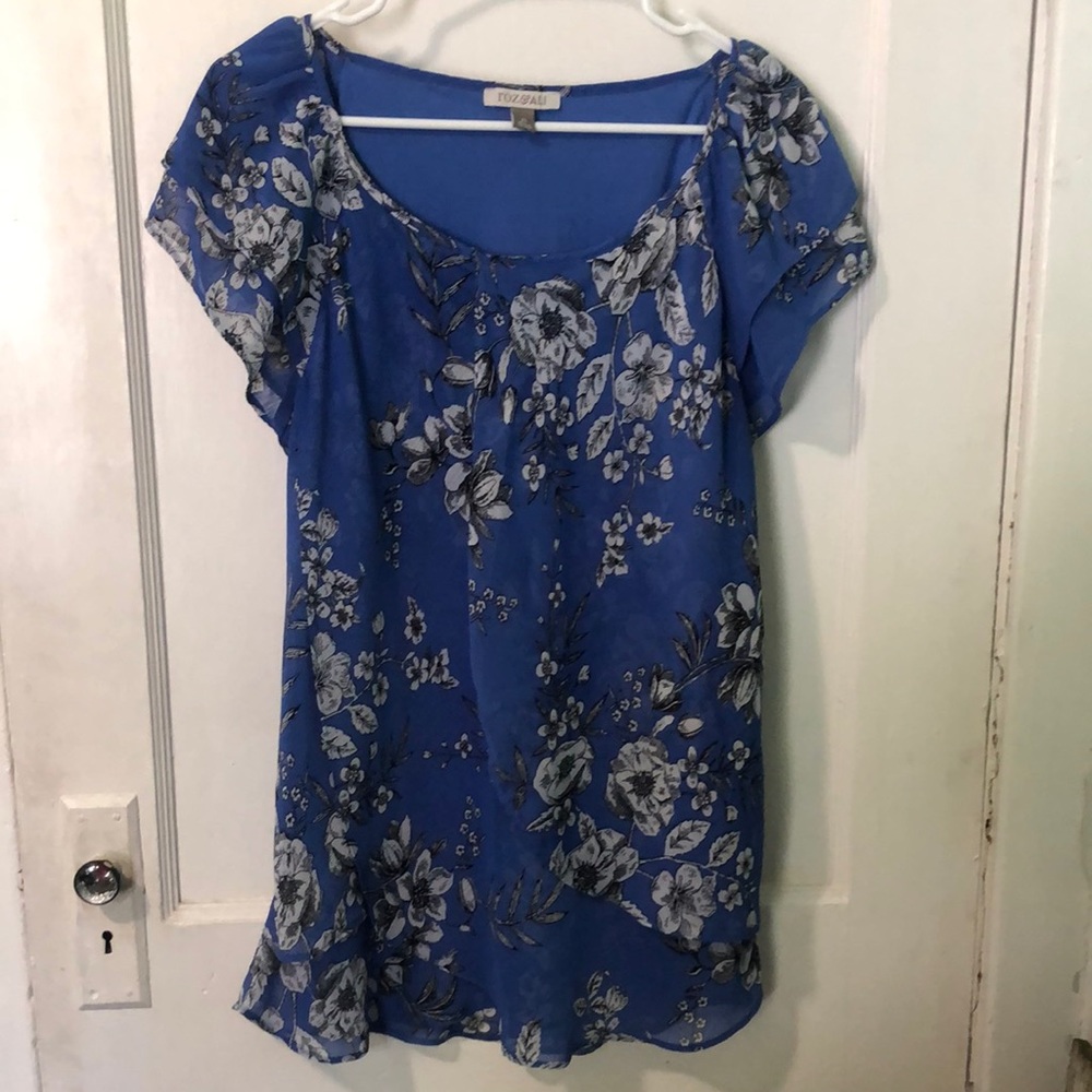 Blue Floral Top